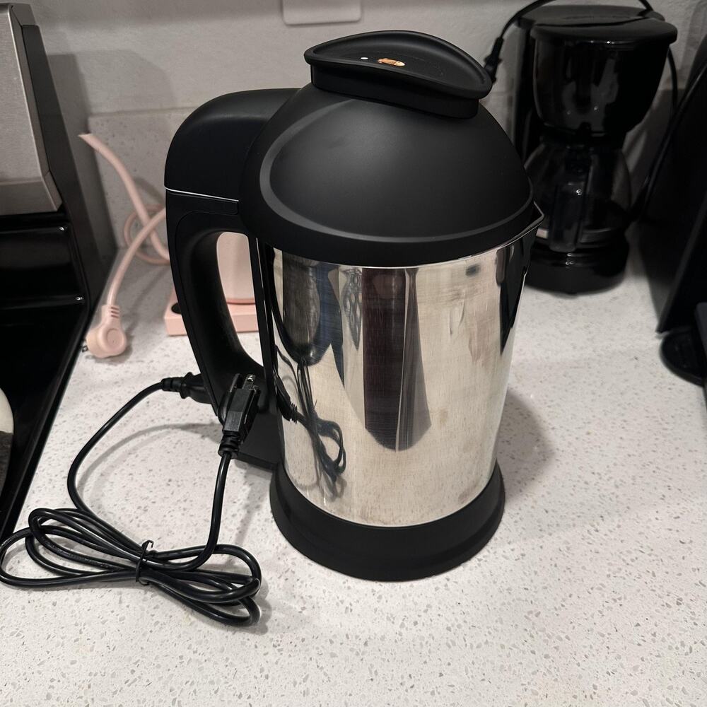 Almond Cow Plant Based Milk Maker Silver Stainless Electric Blender WORKING